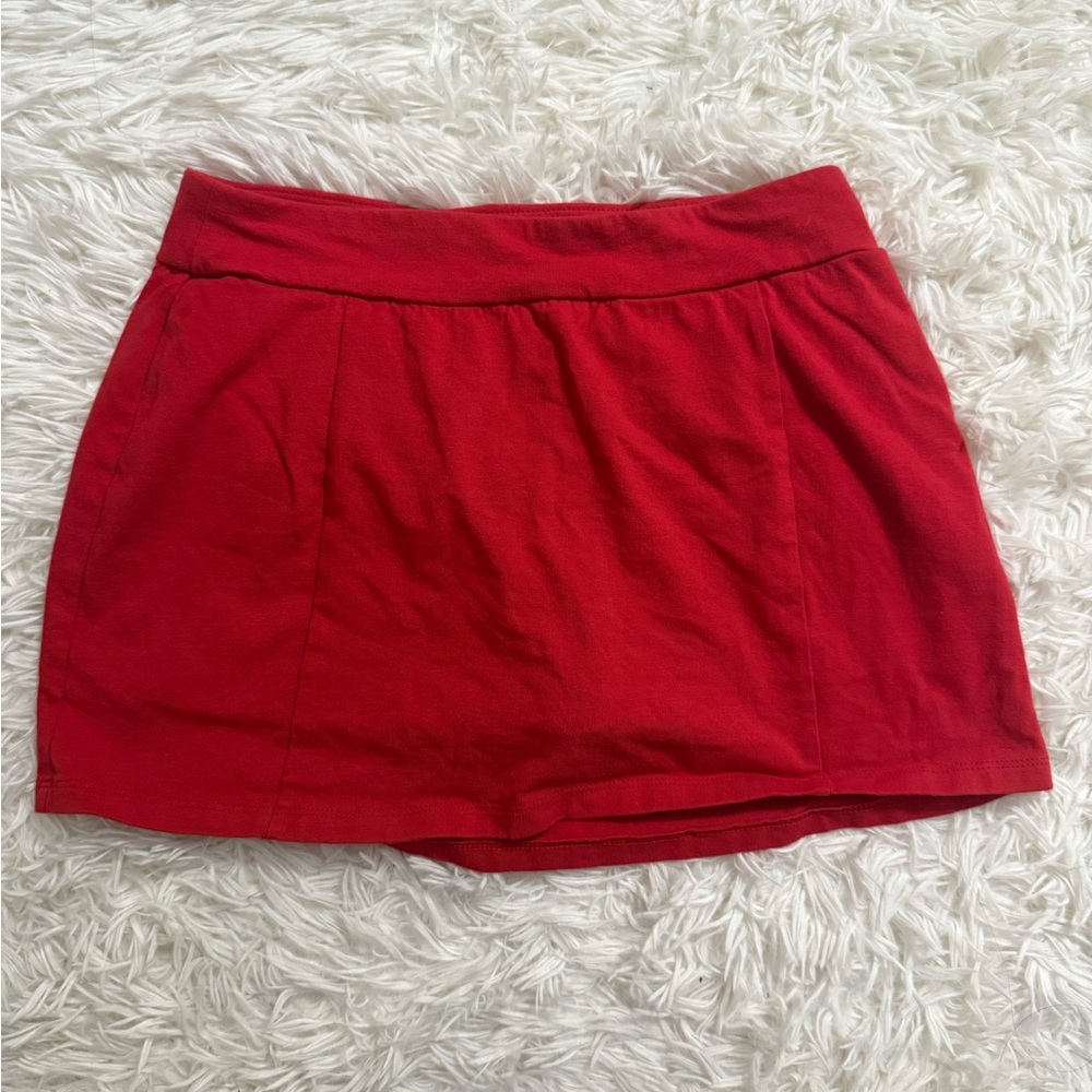 Art Class Red Mini Skirt